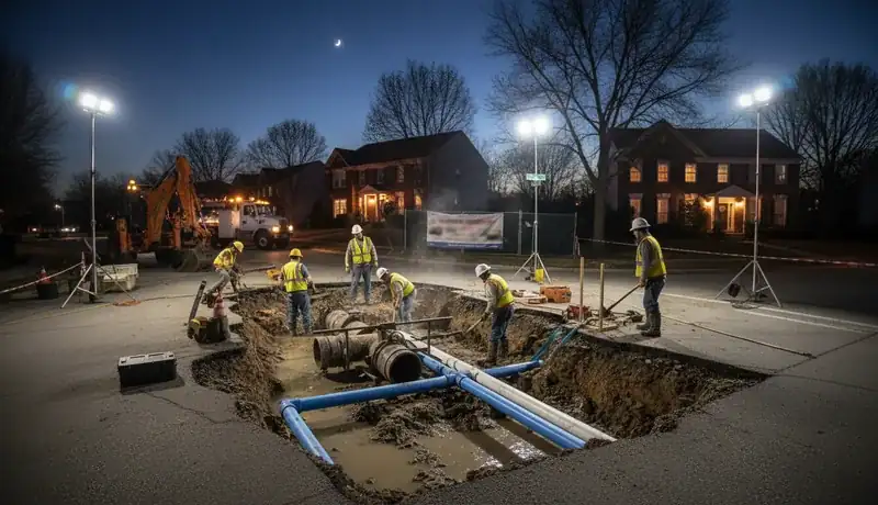 Expert Plumbing Pro - late-night-main-water-line-repair-in-the-morse-park-neighborhood